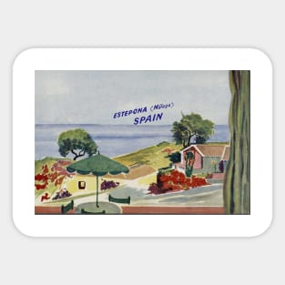 Travel | Malaga | Spain | Andalusia | Vintage | Europe | Estepona Sticker